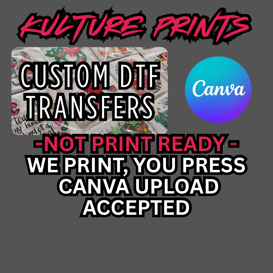 Custom DTF Sheets ( Not Print Ready)